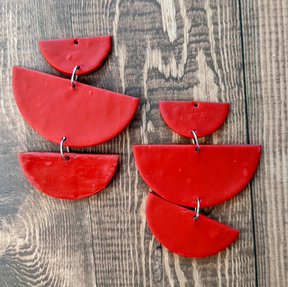 Polymer clay earrings 3 for $30